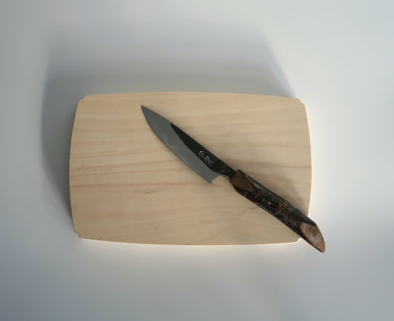 Set couteau et planche à découper